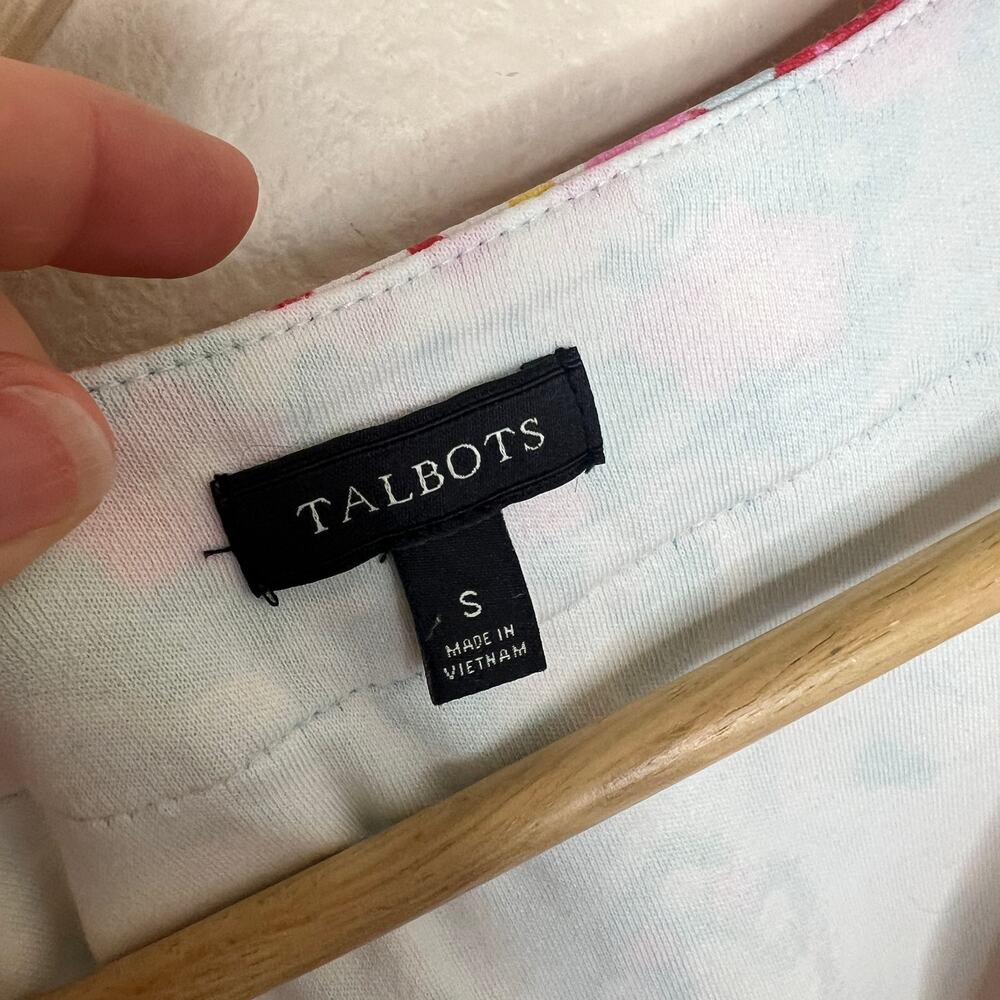 Talbots Bright Multicolored Medallion Interlock Paisley Cotton Sheath Dress S - Picture 4 of 10